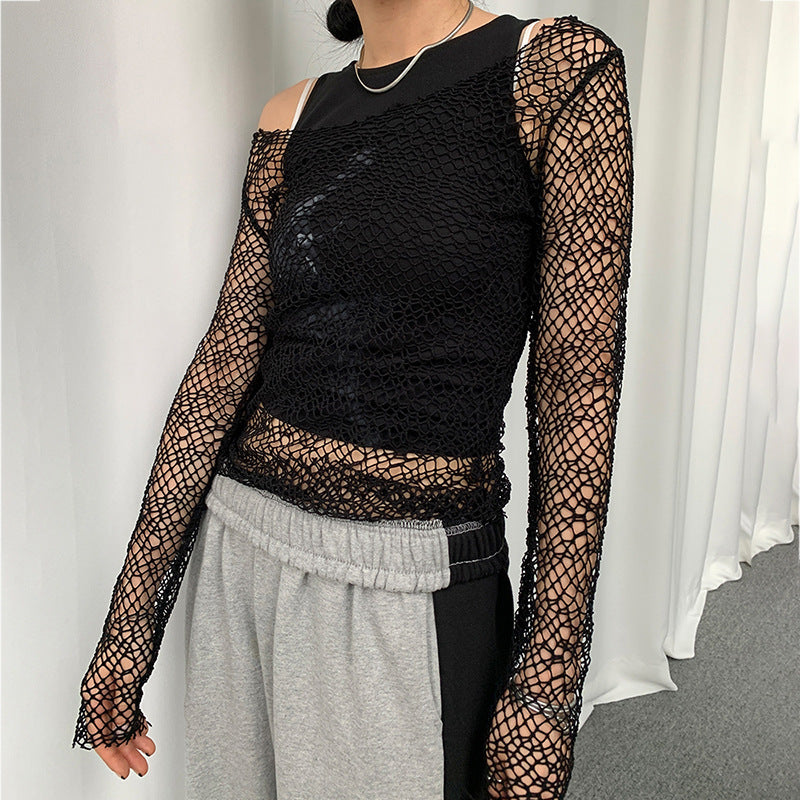 Mesh Long Sleeve Top