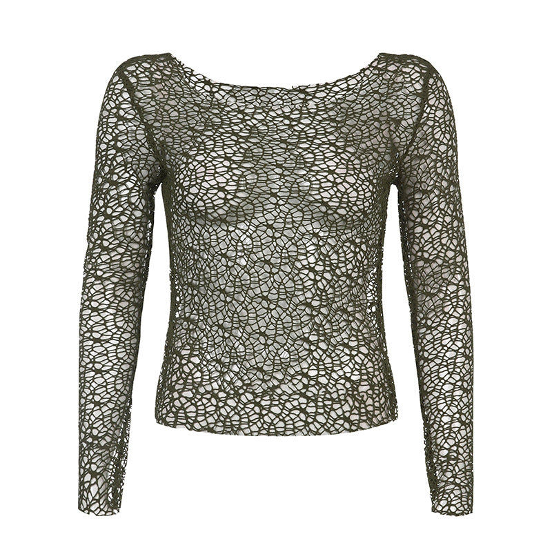 Mesh Long Sleeve Top