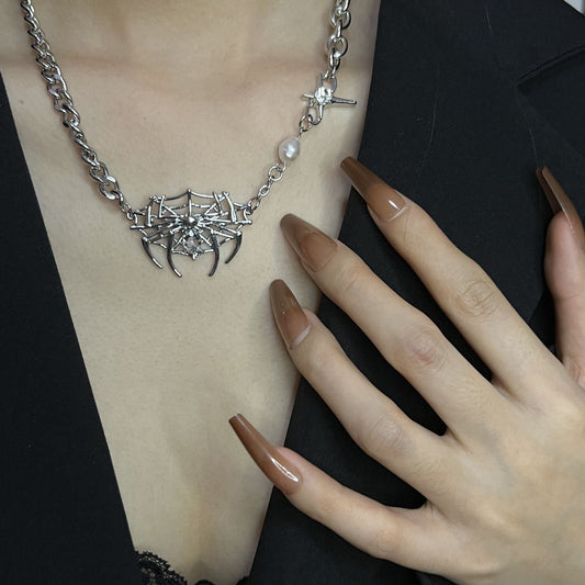 Metal Spider Necklace