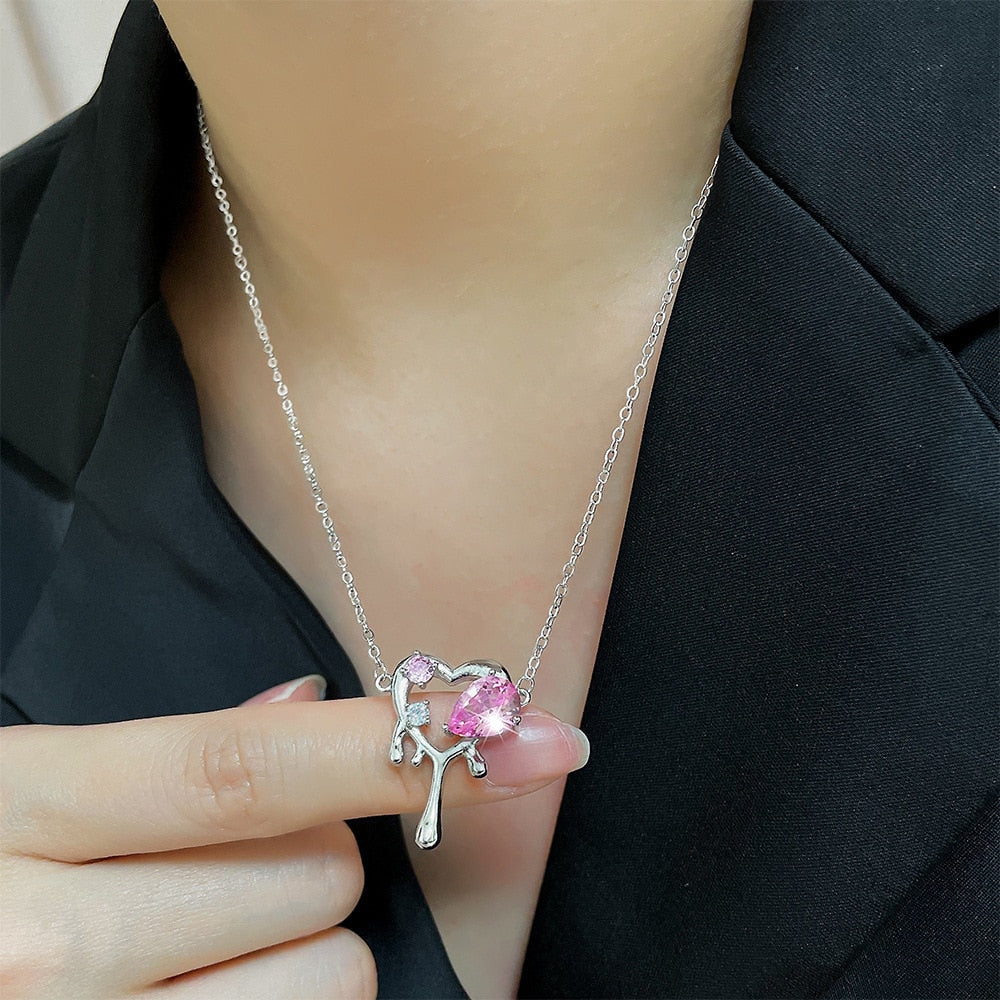 Rose Crystal Necklace Collection