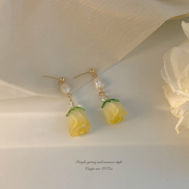 Tulip Flower Earrings