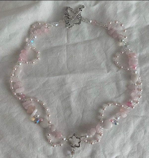 Cotton Candy Bow Necklace