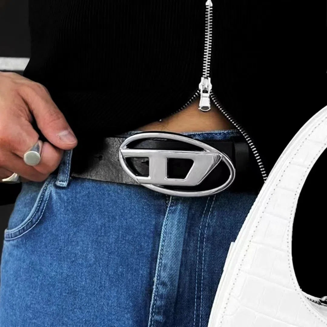 Oval Metal Buckle Belt