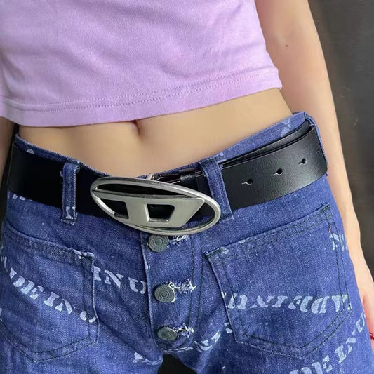 Oval Metal Buckle Belt
