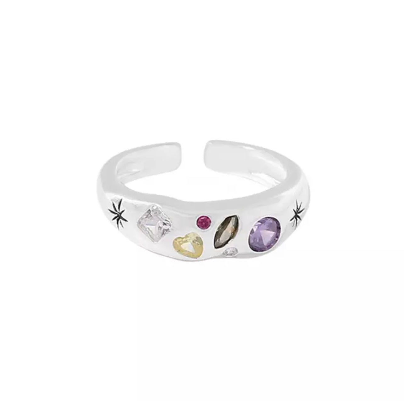 Chrome Gemstone Rings