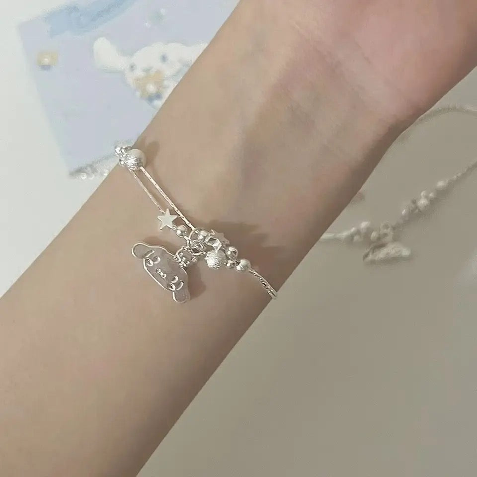 Silver Kawaii Friends Bracelet
