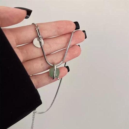 Jade Double Drop Necklace