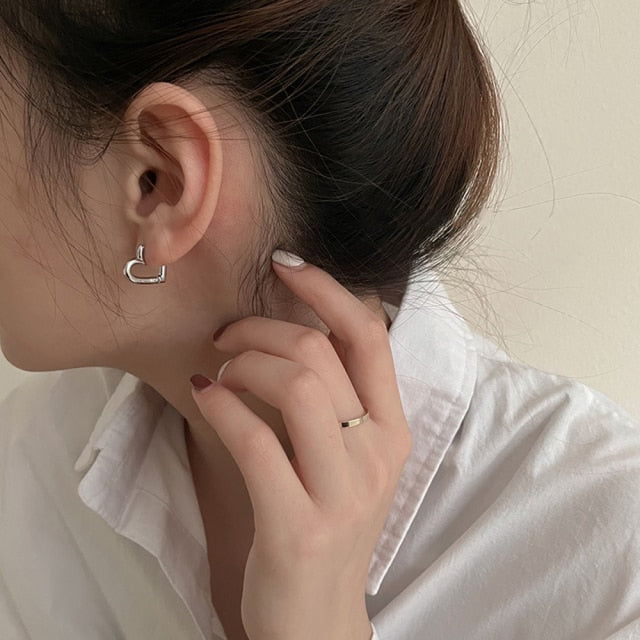 Heart Hoop Earrings