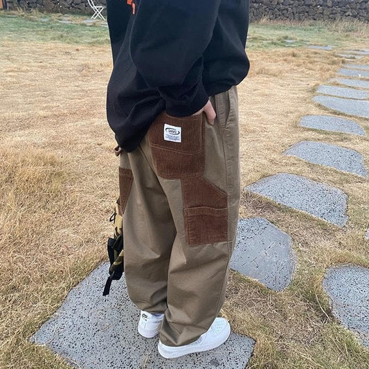 Khaki Oversized Cargo Pants